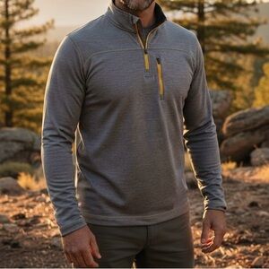 G.H. Bass & Co. Trail Dry Quarter-Zip Pullover Shirt Hiking Outdoorsy Gorpcore